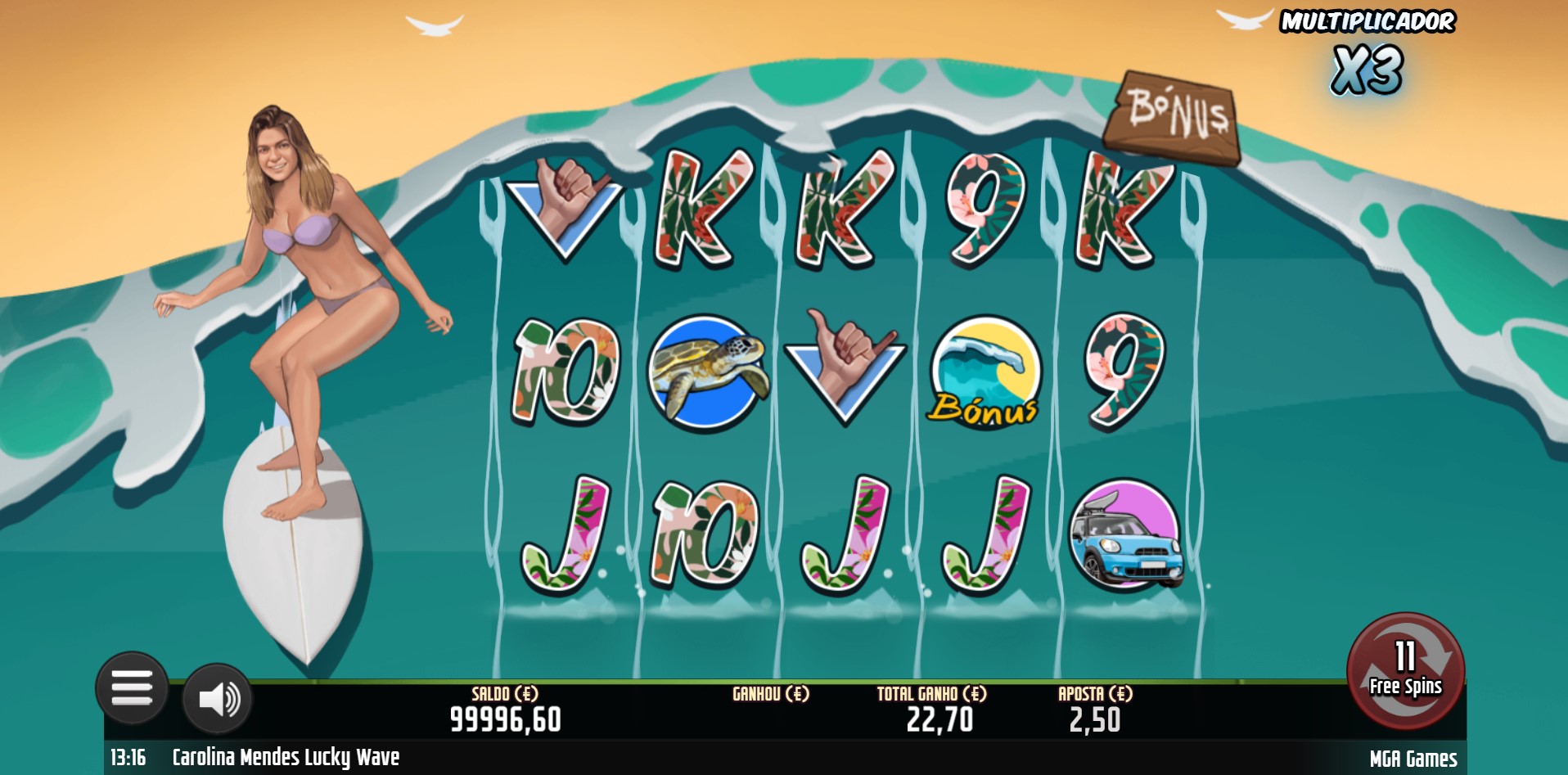 Luckywave game screenshot
